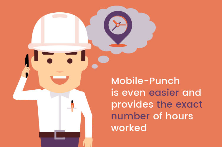 Mobile-Punch is even easier and provides the exact number of hours worked