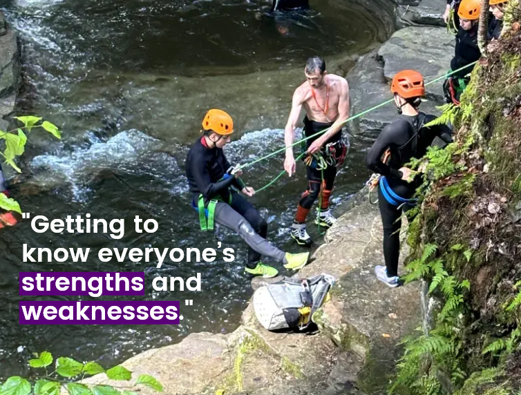 Getting to know everyone’s strengths and weaknesses.