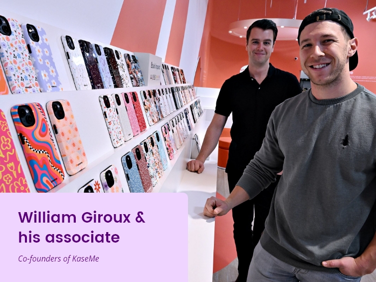 William Giroux and his associate, co-founders of KaseMe