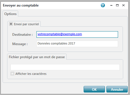 Écran - Envoyer au comptable